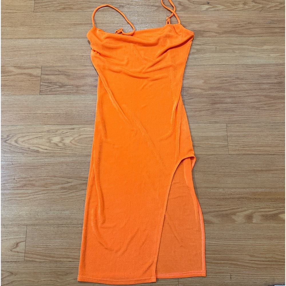 Orange BodyCon Midi Dress, Never Been Worn!